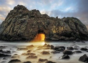  Keyhole arch at Pfeiffer Beach